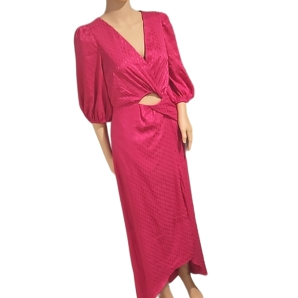 NEW! EXPRESS Cut Out High Low Midi Maxi Dress XS. - Picture 3 of 5
